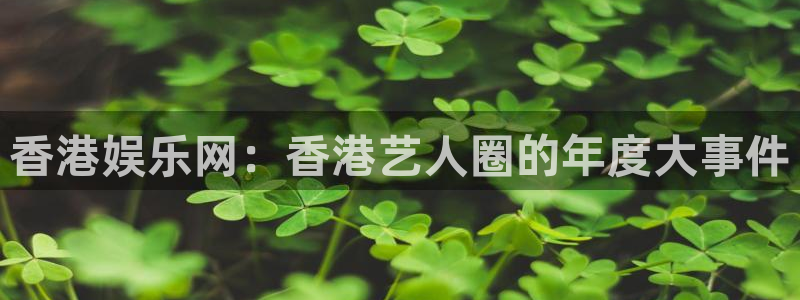 极悦平台是什么平台：香港娱乐网：香港艺人圈的年度大事件